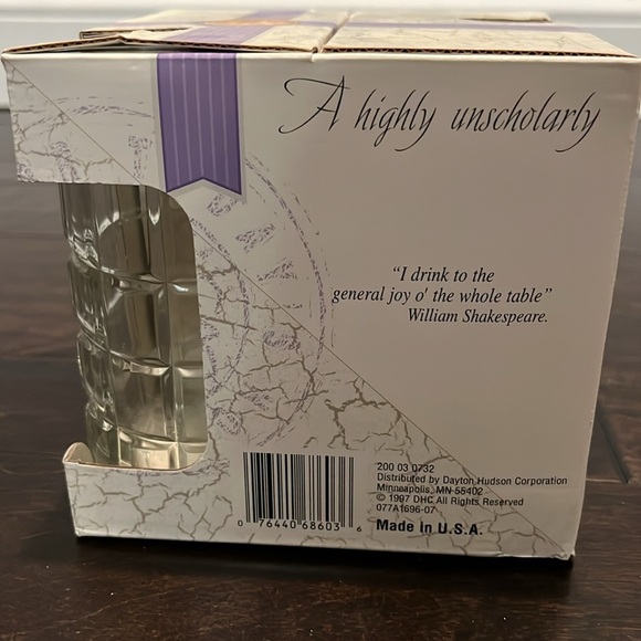 Furio vintage Tartan vintage beverage glasses NIB - Picture 3 of 5